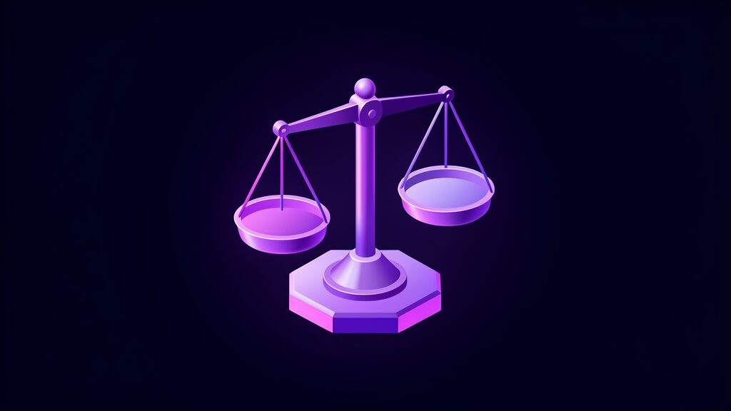 ai procurement checklist e balance scale two pans