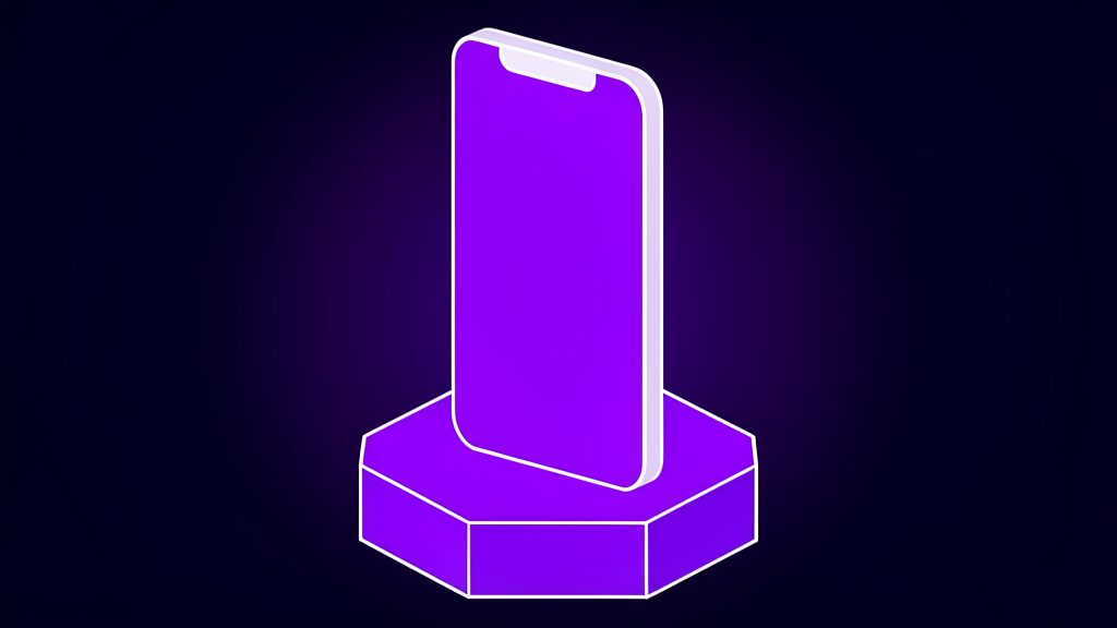 apple ai model china alibaba a upright violet smartphone