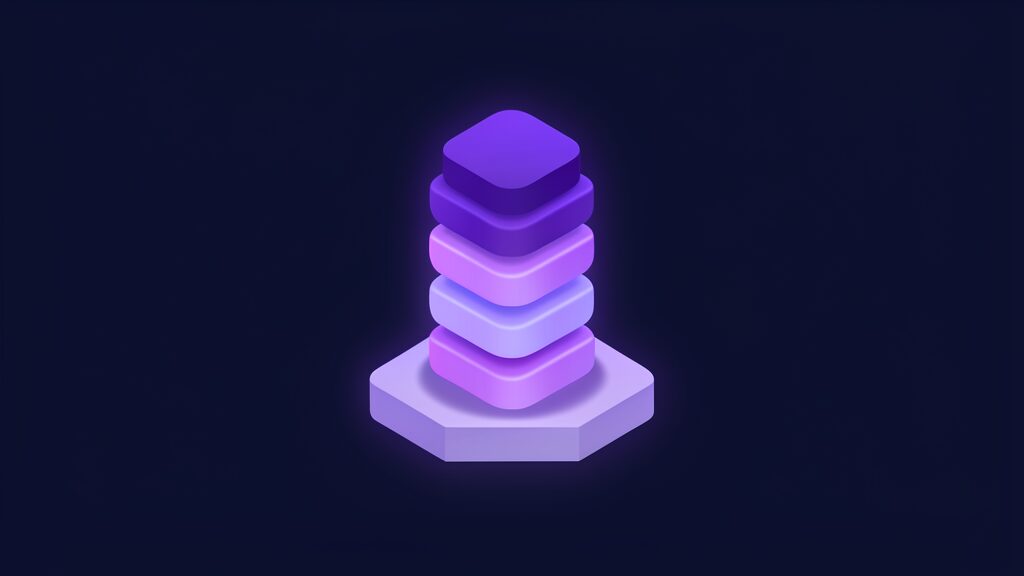 build vs buy vs low code decision framework c stack of five slabs