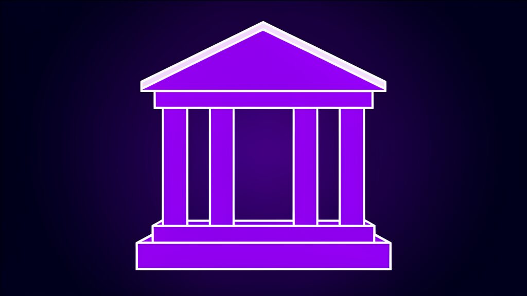 business email compromise property management a bank building front columns pediment