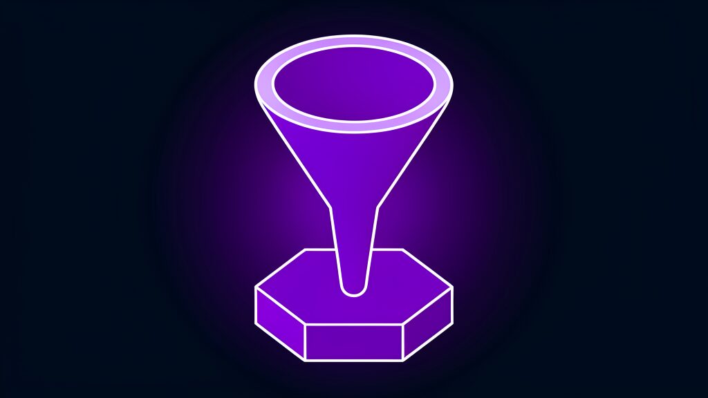 business process automation roi calculator f upright funnel on plinth