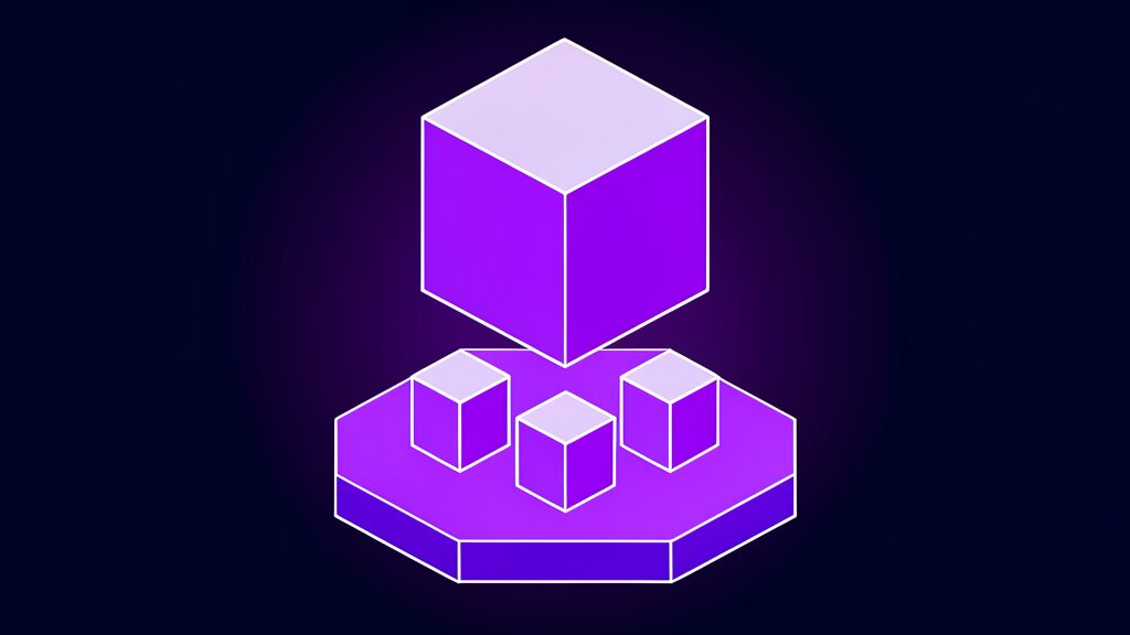 claude hub early access managed projects e cube floating above three cubes
