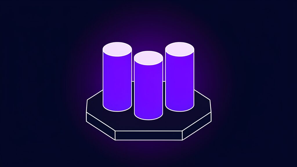 create a single source of truth e three upright cylinders row