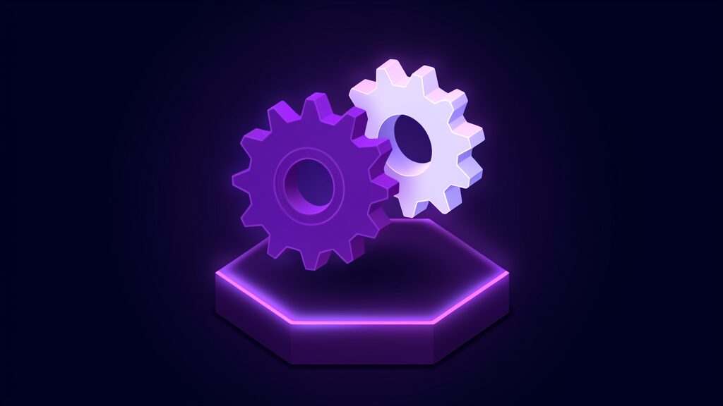 custom crm vs salesforce vs dynamics 365 c two interlocking gear wheels