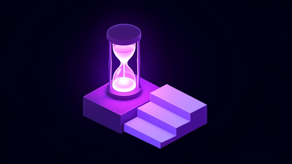 cyber security and resilience bill c glowing hourglass on two stepped tiers