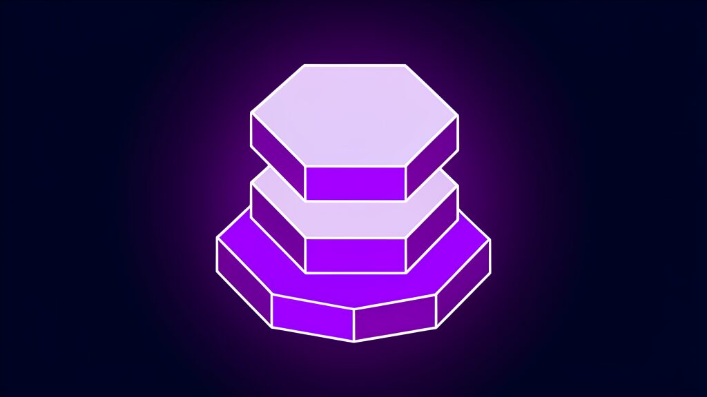 data and analytics strategy template b three hexagonal slabs