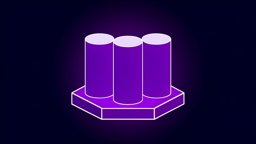 data and analytics strategy template d three upright cylinders