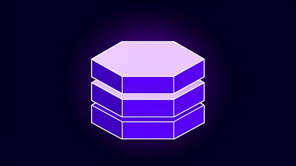 data migration checklist c three stacked hexagonal slabs