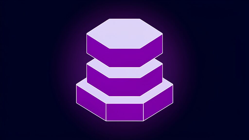 first process to automate d three stacked hexagonal slabs