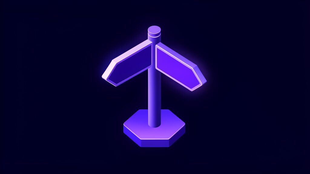 how to calculate devops roi e blank signpost two arrows