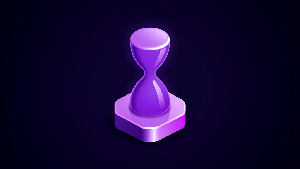 human in the loop ai workflows e single hourglass on plinth