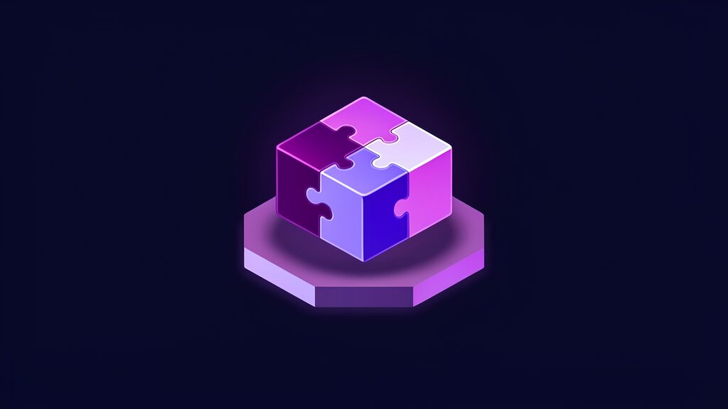 in house developers vs software agency vs freelancers e three interlocking puzzle blocks