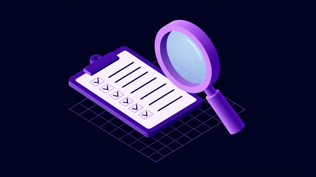 iso 27001 certification cost uk smes c clipboard checklist beside magnifier