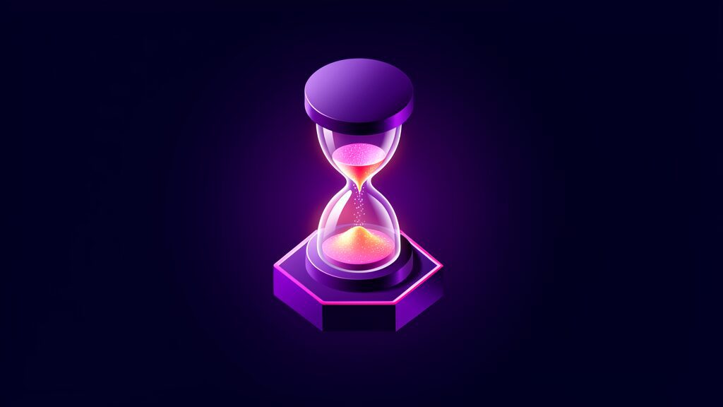 it onboarding and offboarding checklist employees d hourglass on plinth