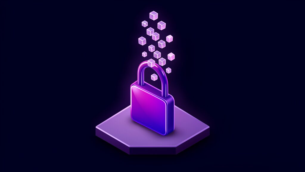 leaving an it provider what happens to your data e padlock dissolving into cubes