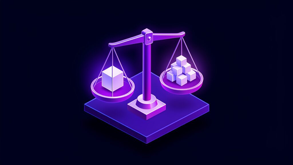 managed it services contract d balance scale two cubes