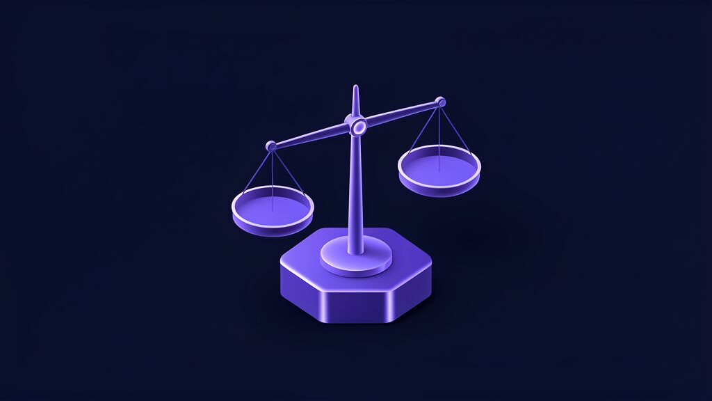 master data management business case d balance scale two empty pans