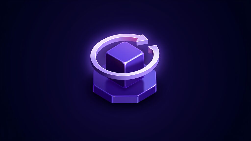 master data management business case f circular arrow loop around cube
