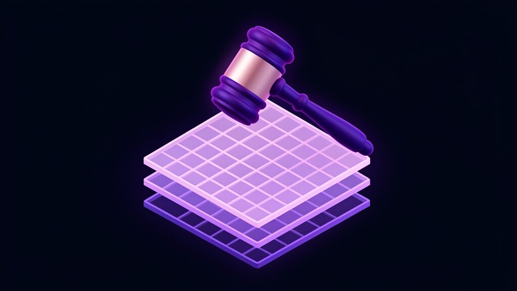 paying artists embrace ai pippa royalties e gavel above layered dataset grid