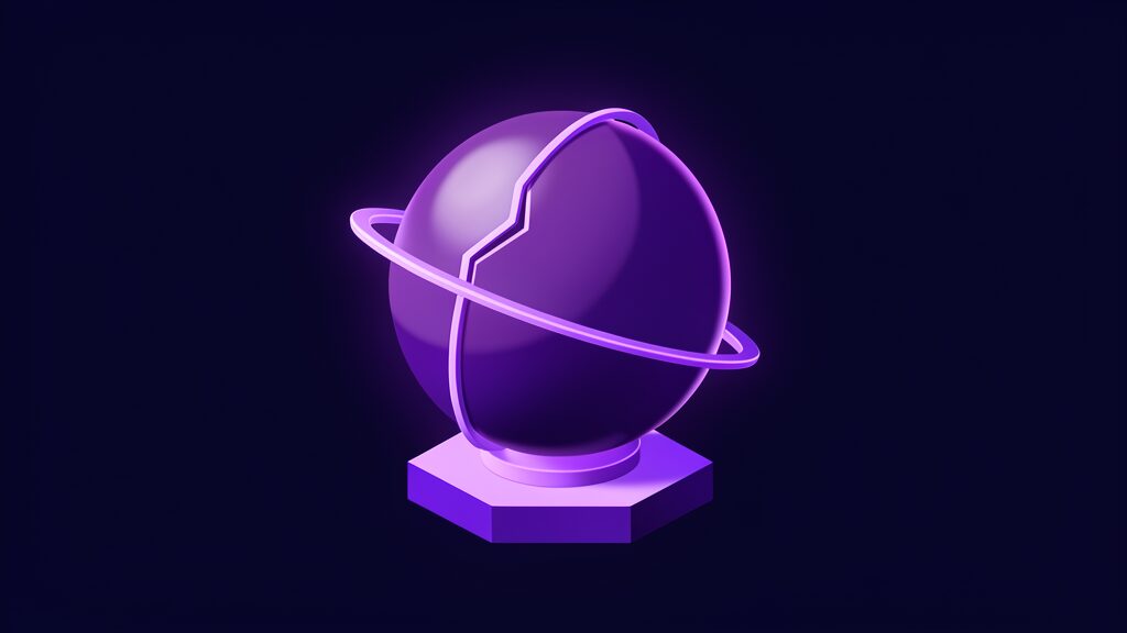 rescue failing software development project a cracked sphere held by ring