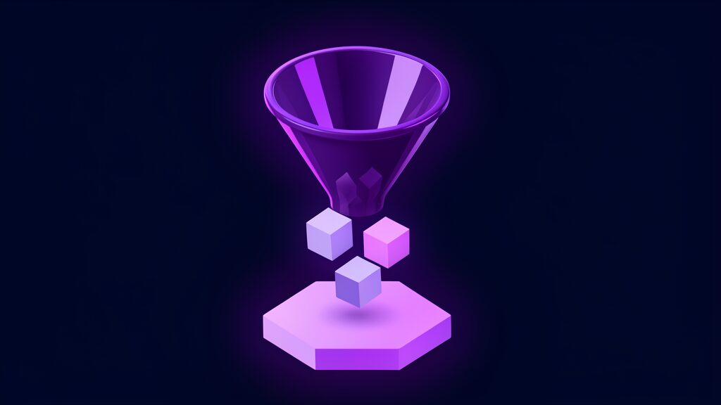 software development company questions to ask e funnel above three cubes