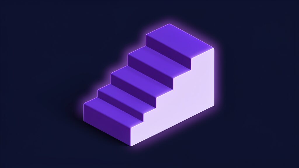 cresta ai agent cost per resolution pricing f solid staircase of four rising steps