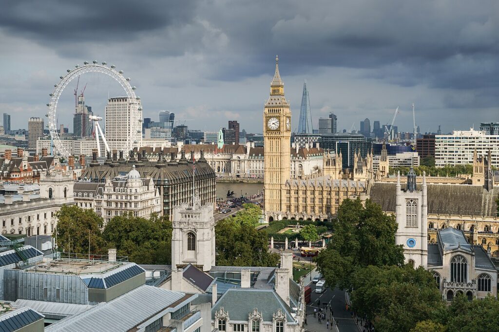 Palace of Westminster, where lawmakers weigh the concentration of AI power among states and firms