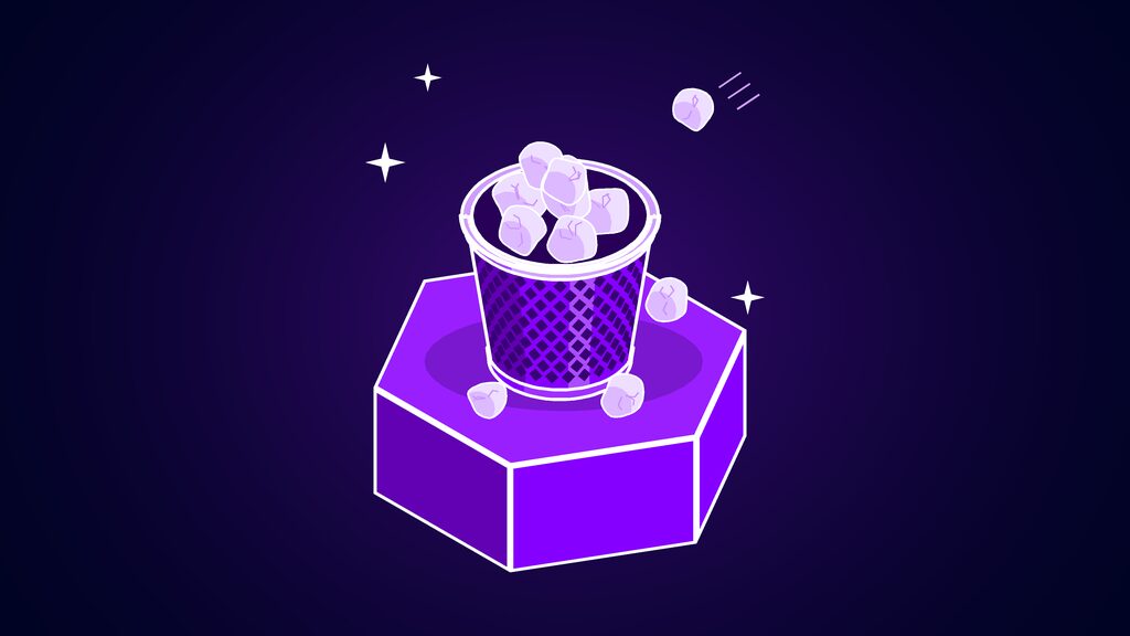 ai content moderation policylm decision model d wastepaper basket overflowing with crumpled paper
