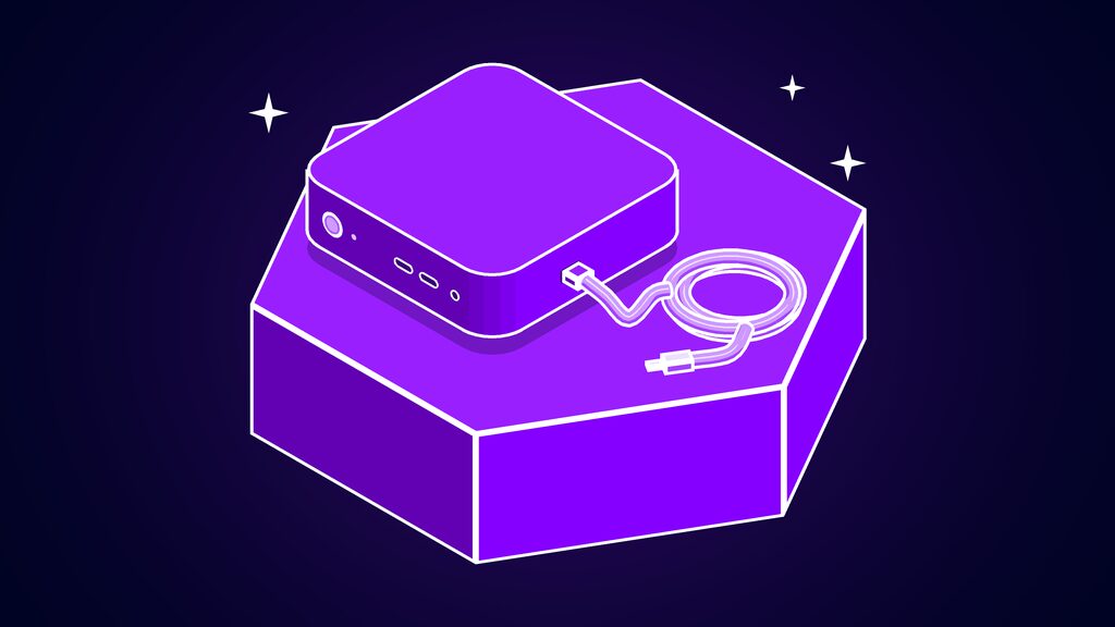 ai edge foresight google offline meeting notes f mini desktop computer box with a coiled cable