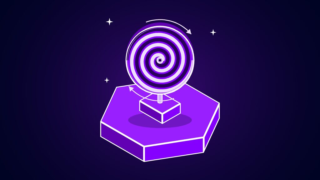 ai vision visual illusion motion aftereffect e spiral disc spinning on a stand
