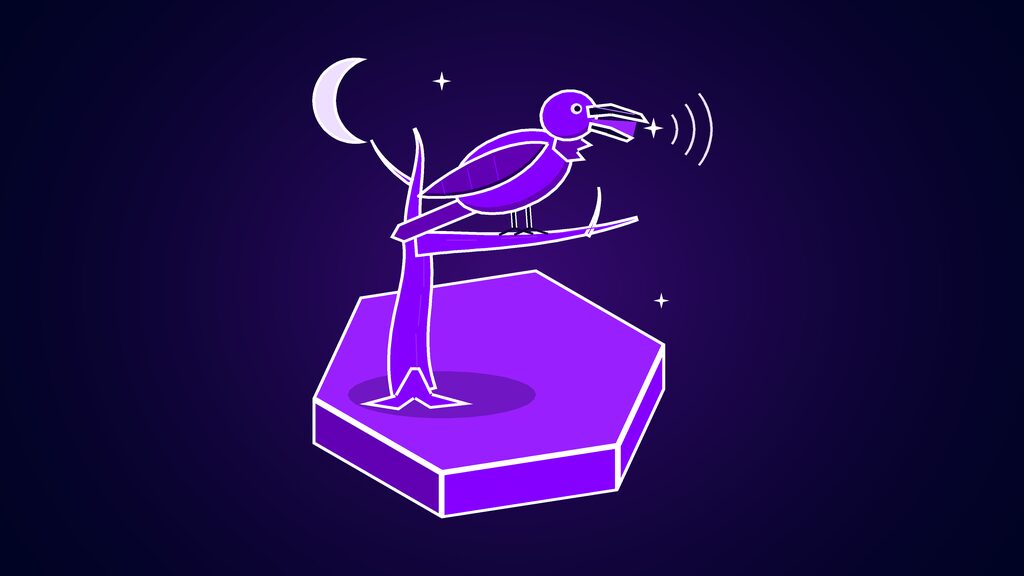 audible interactive story ai dracula renfield a raven perched on a bare branch calling out