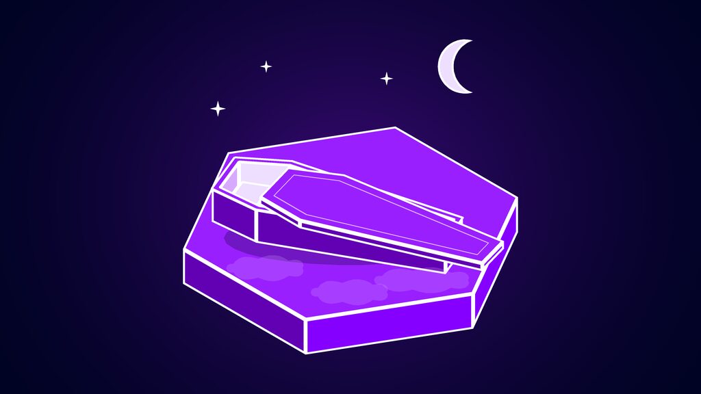 audible interactive story ai dracula renfield c coffin with its lid slid half open