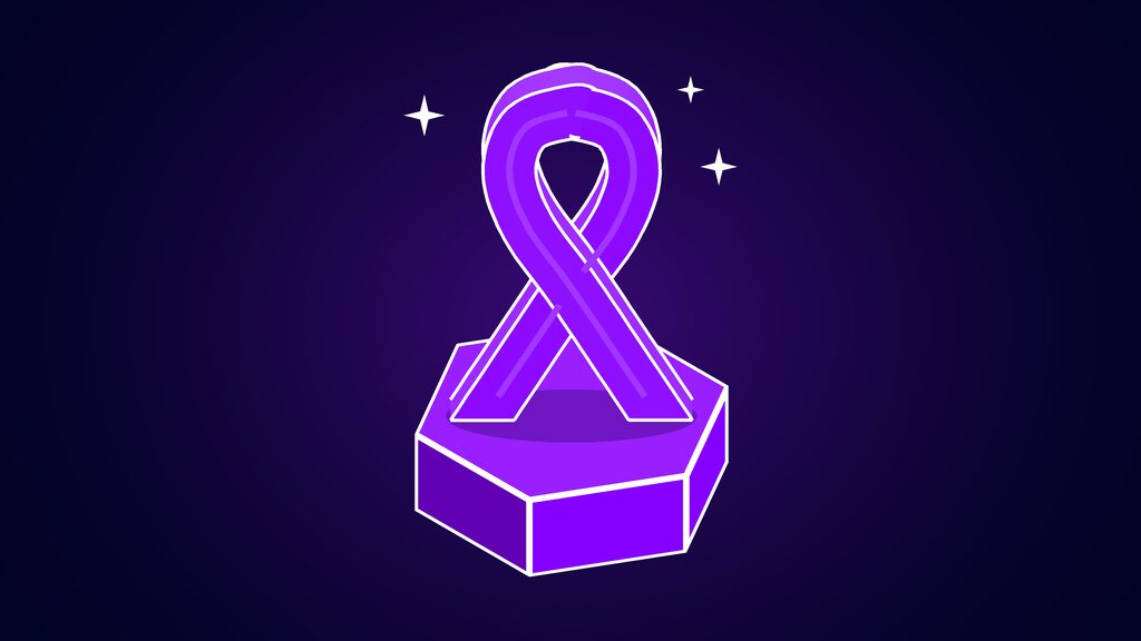 breast cancer ai scan to treatment plan nvidia inception a awareness ribbon loop standing on its tails