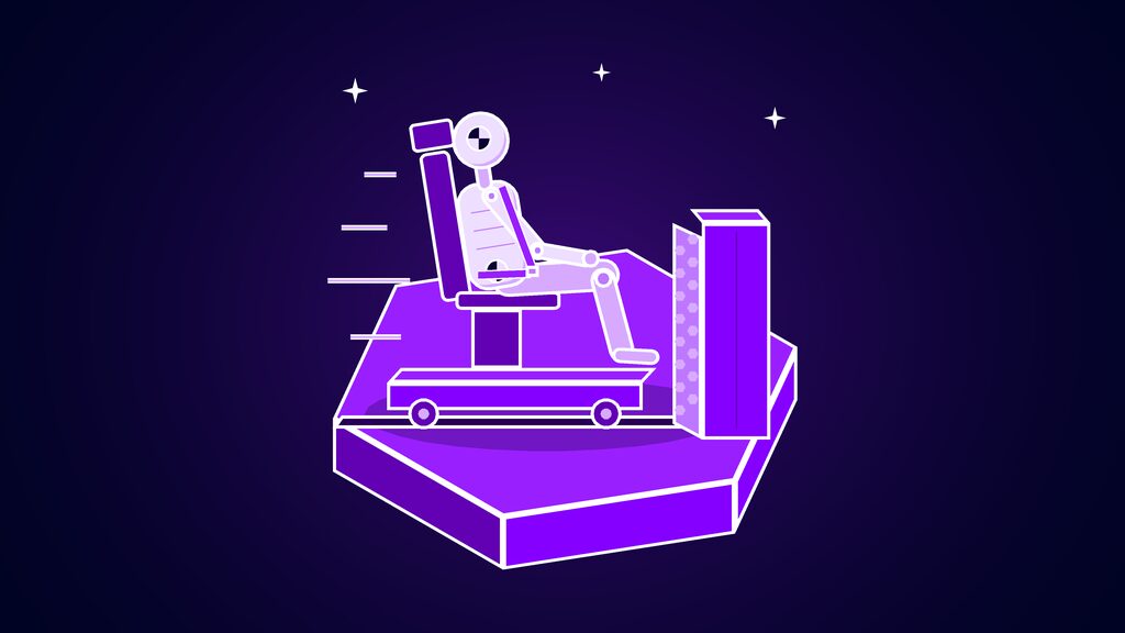 circuit breaker labs ai safety kids chatbots a crash test dummy strapped into a test sled