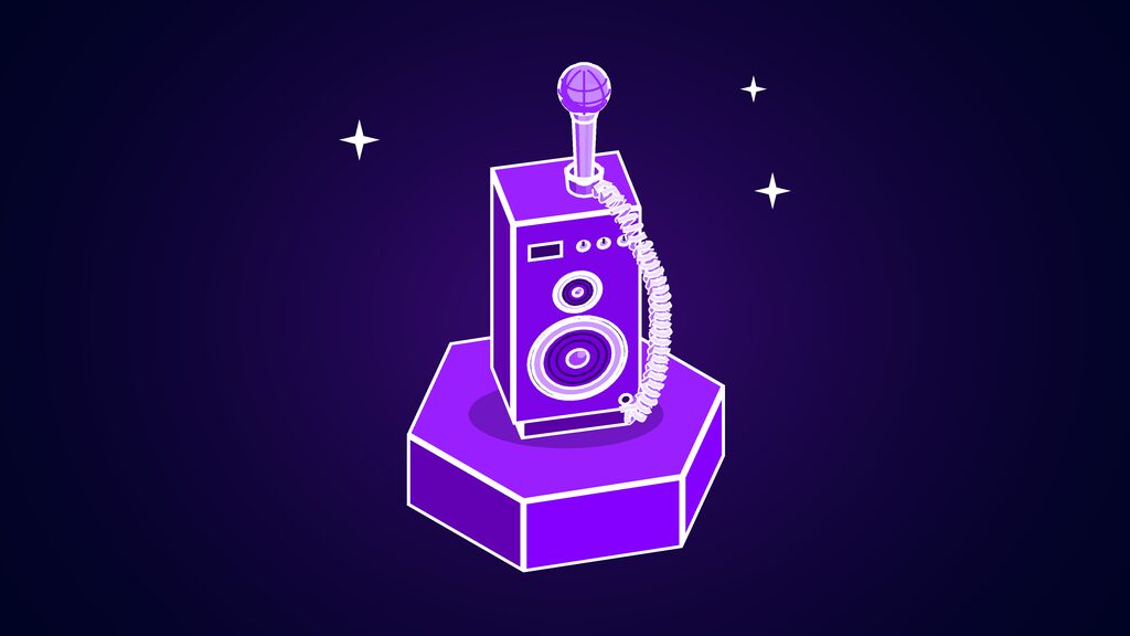 claude voice tab hidden preview upgraded voice features b karaoke machine with a microphone on a coiled cable