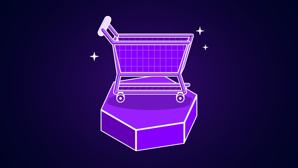 composable commerce vs headless commerce vs mach architecture a supermarket shopping cart with wire basket on castors