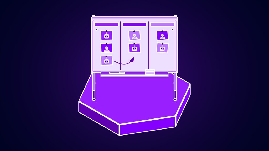 destro ai robots humans warehouse orchestration seed c kanban whiteboard with task cards