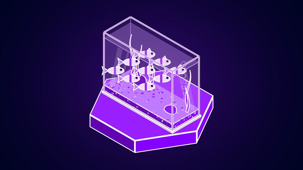 destro ai robots humans warehouse orchestration seed f shoal of fish in aquarium