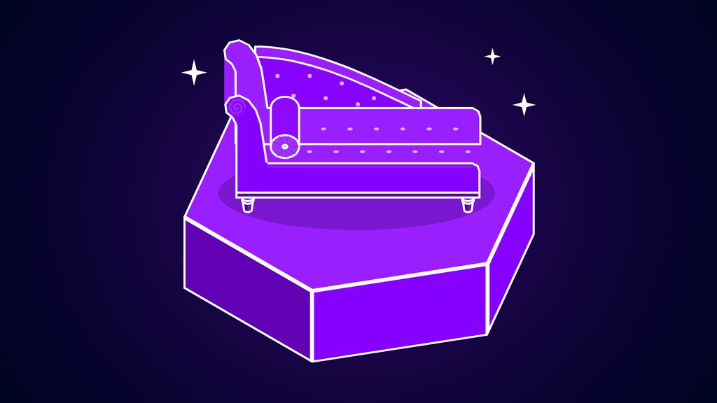 dots agent said it loved me couch shopping test a chaise longue couch with a scrolled head end