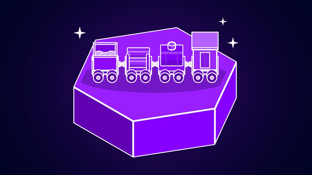 dynamic vector index conda ai search accuracy c wooden toy train of four coupled wagons