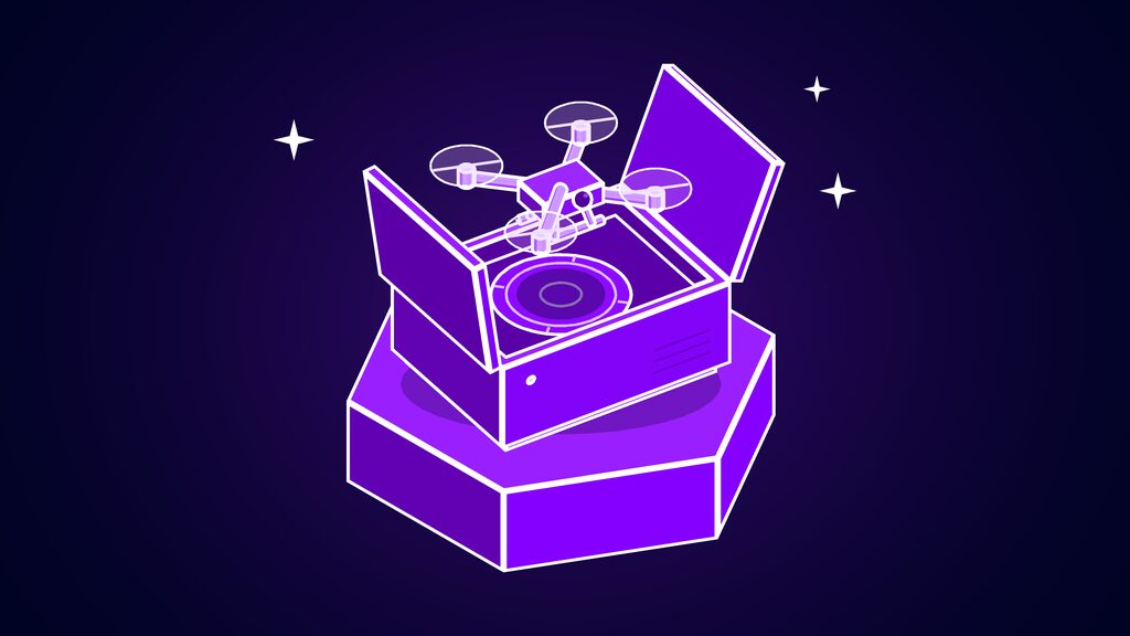 flock safety job cuts ai surveillance backlash f drone docking box with its lid open