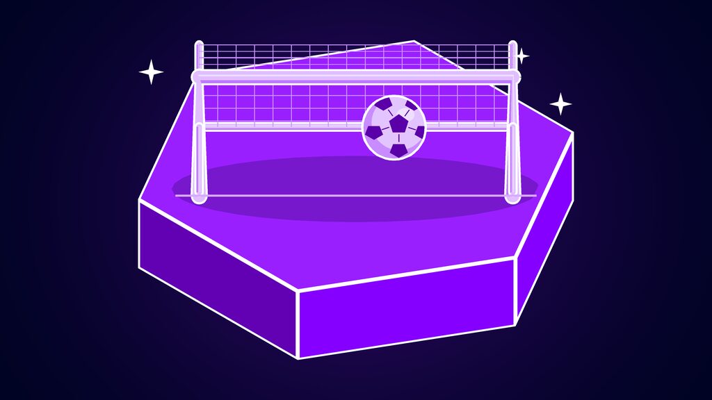 instinct group chat ai agent friends without account e football goal with a ball in the net