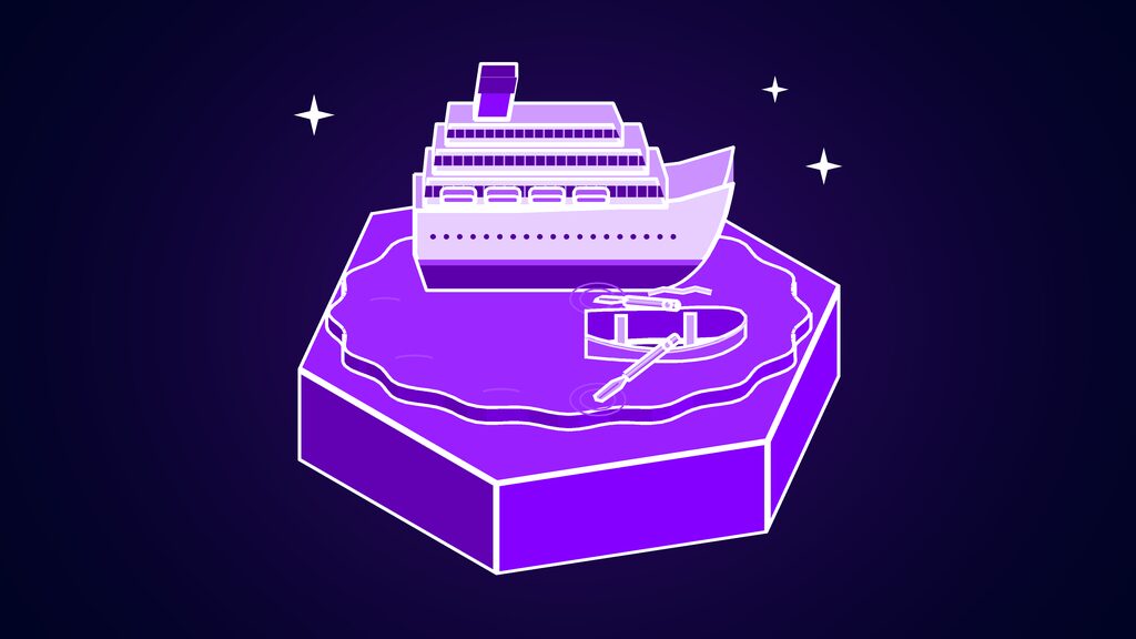 instinct vs muse buzziest ai agent survive meta hands on a rowing boat beside a towering cruise ship bow