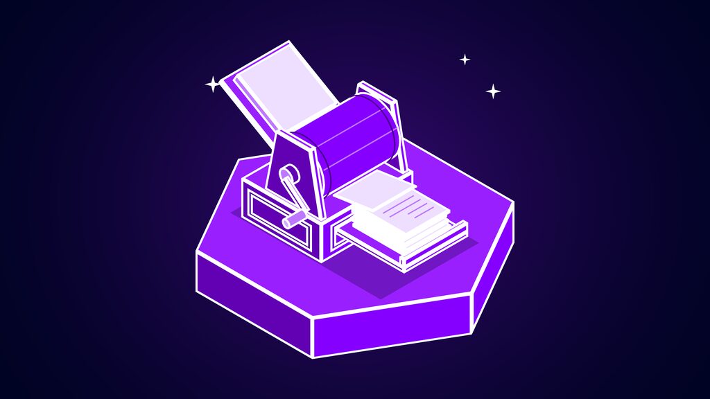jev alternatives typesafe copycats llm alternatives b hand cranked mimeograph with a stack of copies