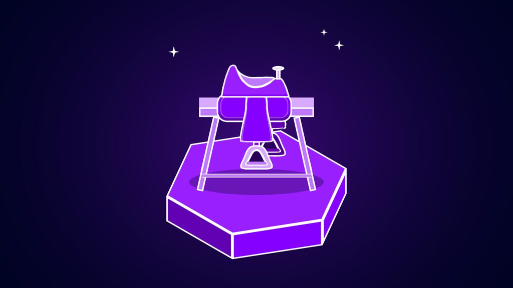 meta agent engine forge model api e riding saddle on a wooden saddle stand