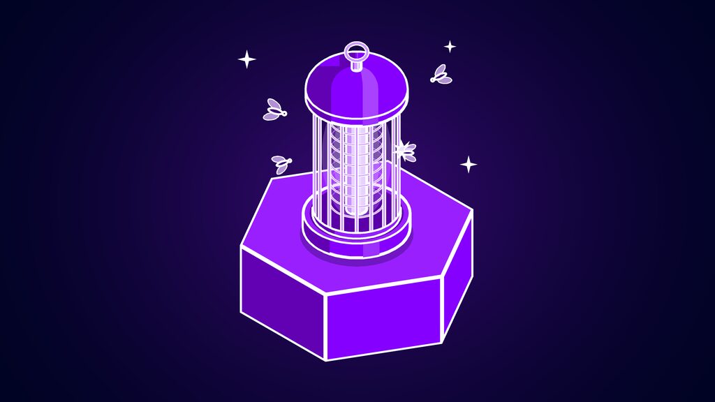 omarchy spacexai grok tokens linux distro f bug zapper with a glowing tube and flies