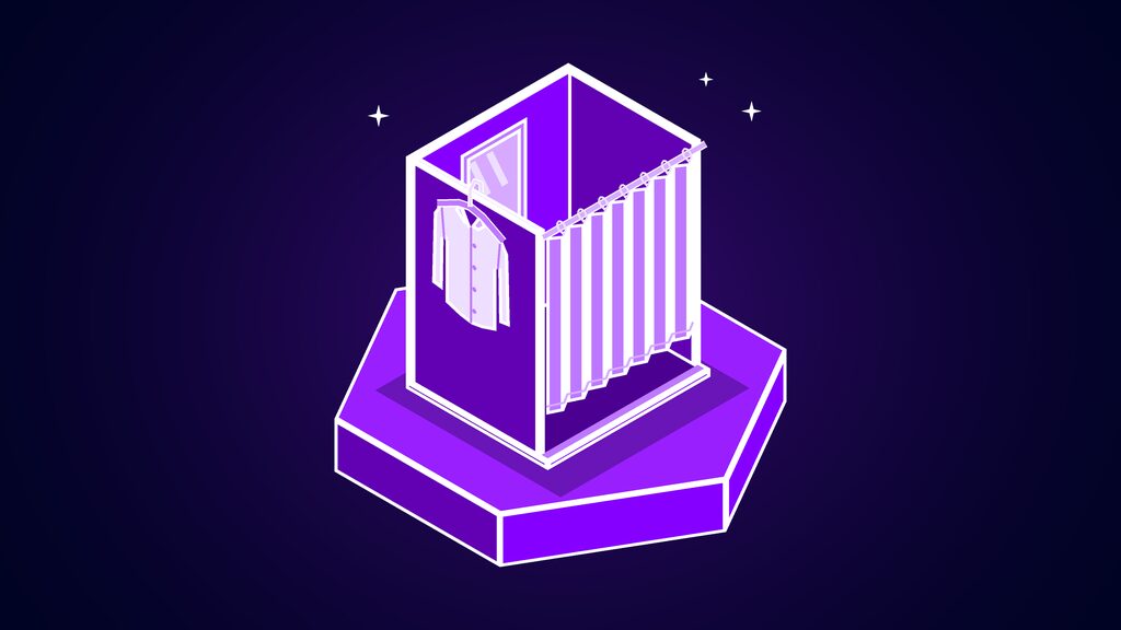 openai voices api python sdk chatgpt virtual try on d fitting room with a drawn curtain