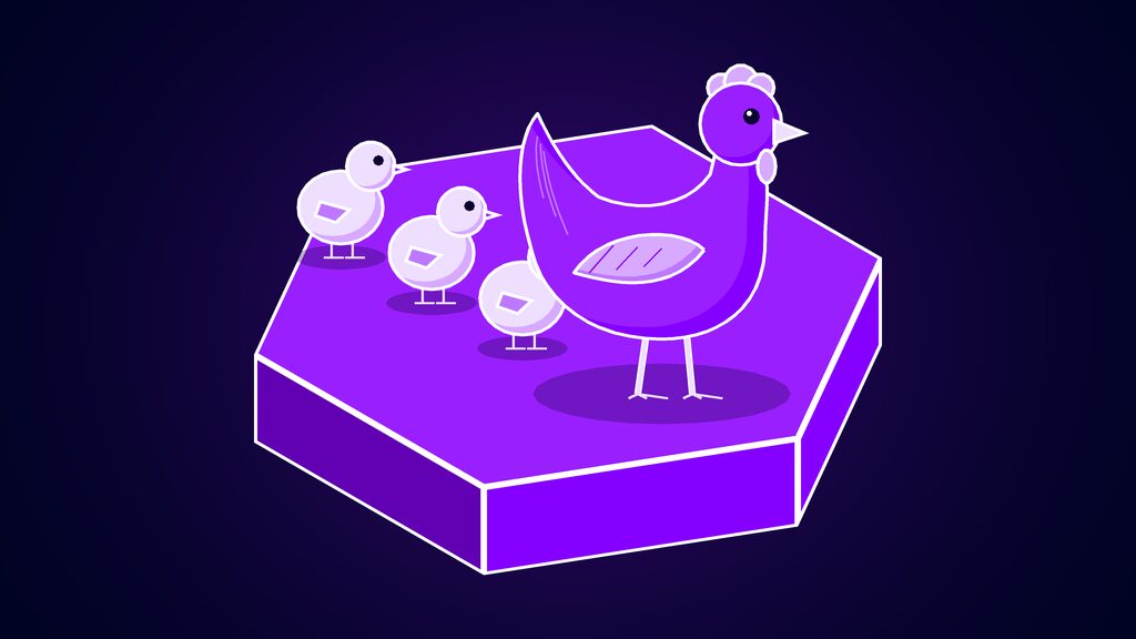 primary bot grok 4 7 base model proactive grok bot b mother hen leading three chicks in a line