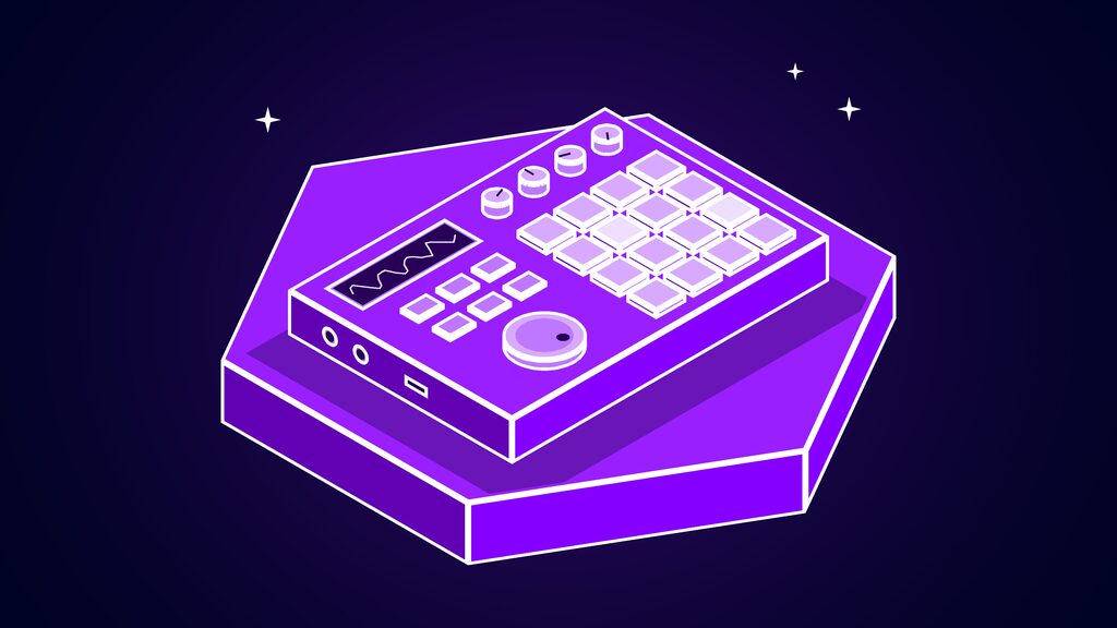 sean parker stability ai music rebuild c drum machine with a grid of pads