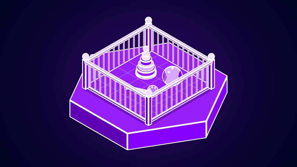 shopify canvas build online store chatting with ai e playpen with a ball and a rattle inside